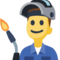 Man Factory Worker emoji on Facebook